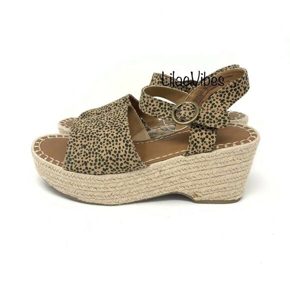 Universal Thread Morgan Leopard Print Espadrille Platform Sandal Size 7.5 - Picture 2 of 7